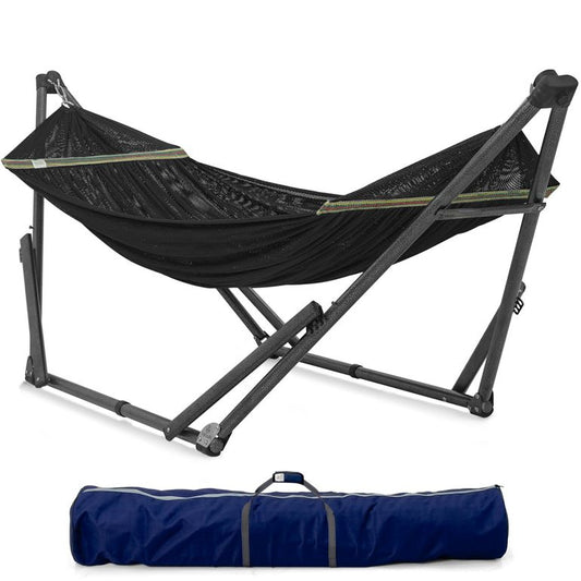 Tranquillo Uniki Collapsible Camping Hammock Stand, Black