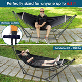 Tranquillo Original Collapsible Hammock with Stand, Black