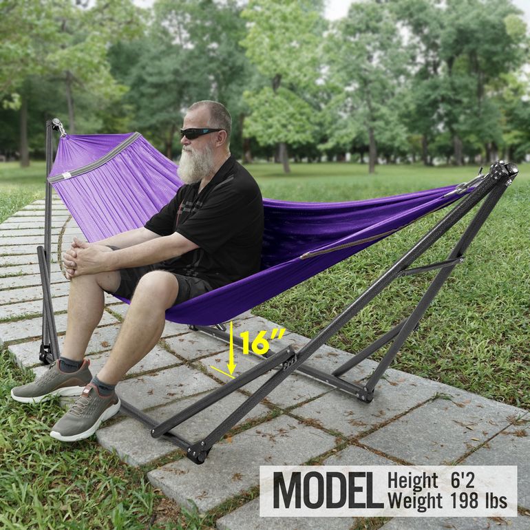 Tranquillo Universal Hammock with Stand, Purple