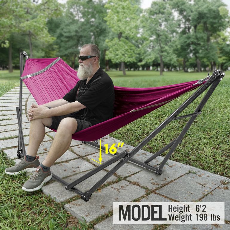 Tranquillo Universal Hammock with Stand, Red