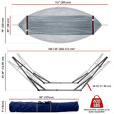 Tranquillo Original Collapsible Hammock with Stand, Grey