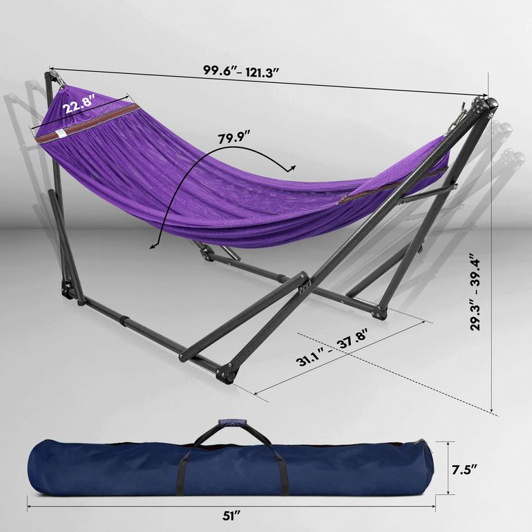 Tranquillo Universal Hammock with Stand, Purple