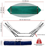 Tranquillo Original Collapsible Hammock with Stand, Peacock