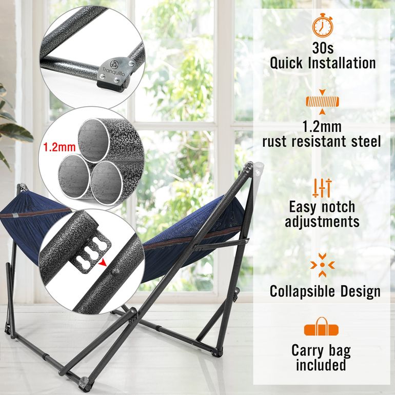 Tranquillo Universal Hammock with Stand, Aegean