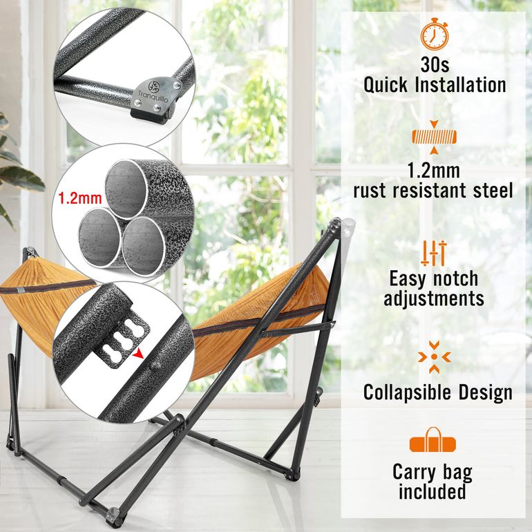 Tranquillo Universal Hammock with Stand, Yellow