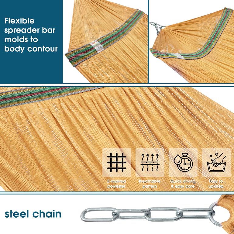 Tranquillo Original Collapsible Hammock with Stand, Yellow