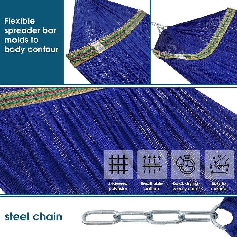 Tranquillo Original Collapsible Hammock with Stand, Blue