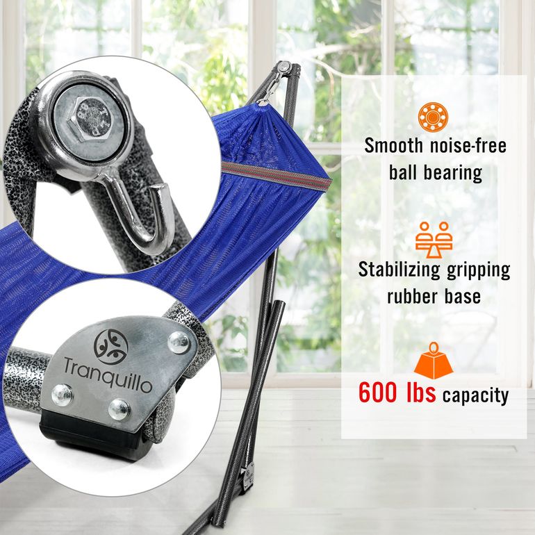 Tranquillo Universal Hammock with Stand, Blue