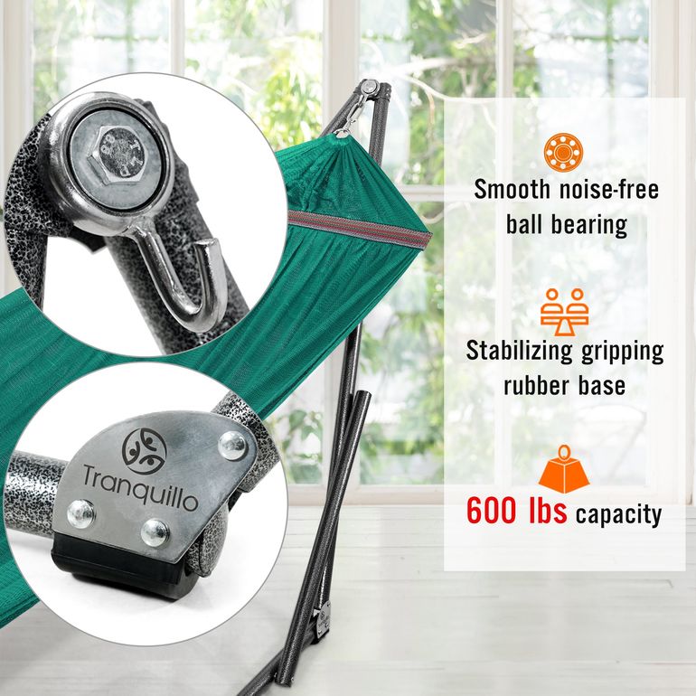 Tranquillo Universal Hammock with Stand, Peacock