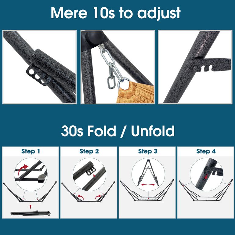 Tranquillo Original Collapsible Hammock with Stand, Yellow