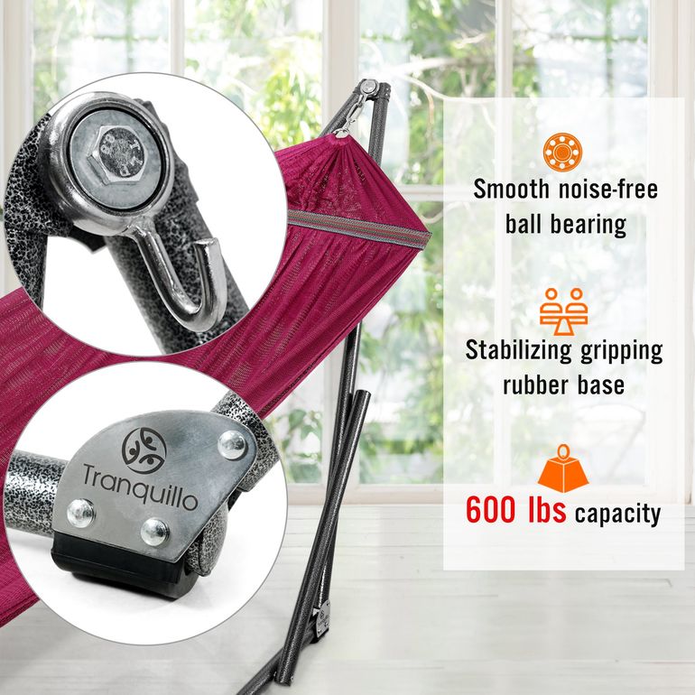 Tranquillo Universal Hammock with Stand, Red