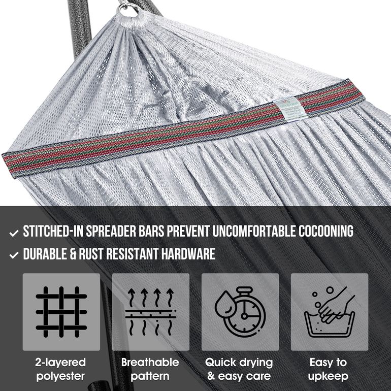 Tranquillo Universal Hammock with Stand, Grey