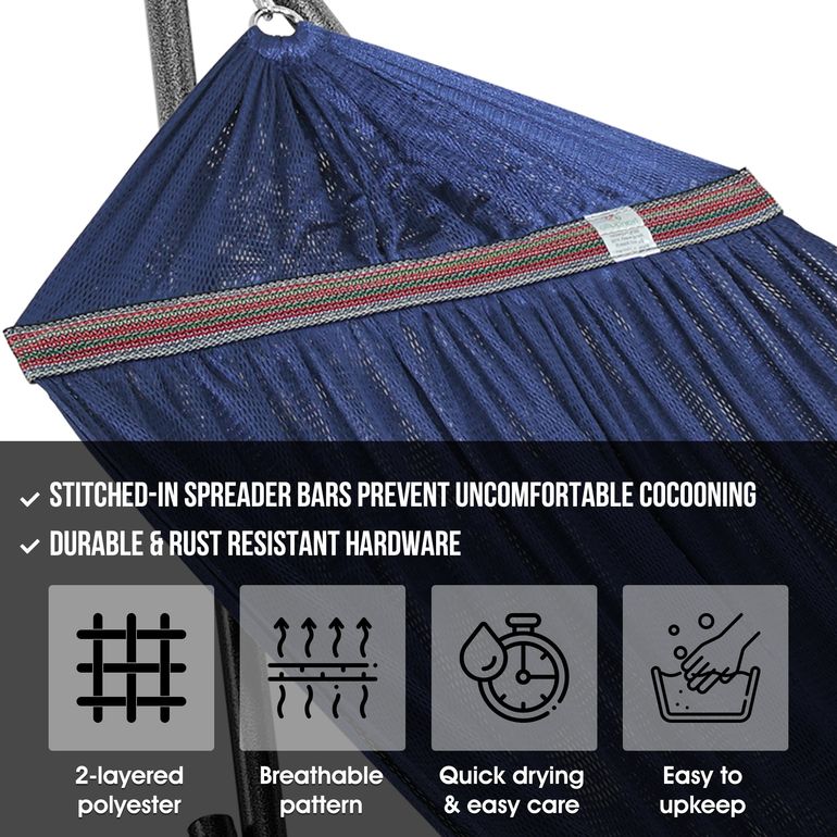 Tranquillo Universal Hammock with Stand, Aegean