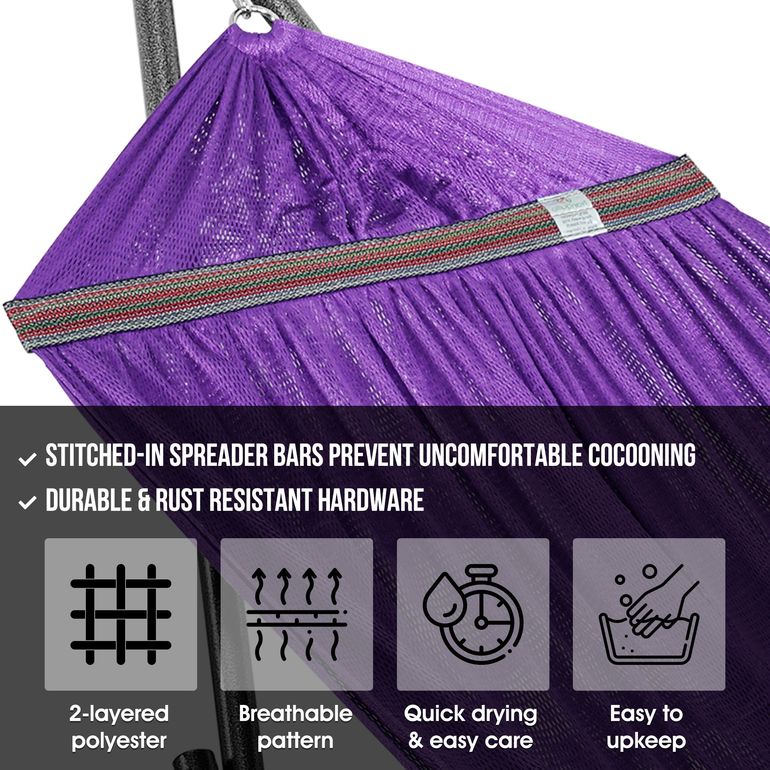 Tranquillo Universal Hammock with Stand, Purple