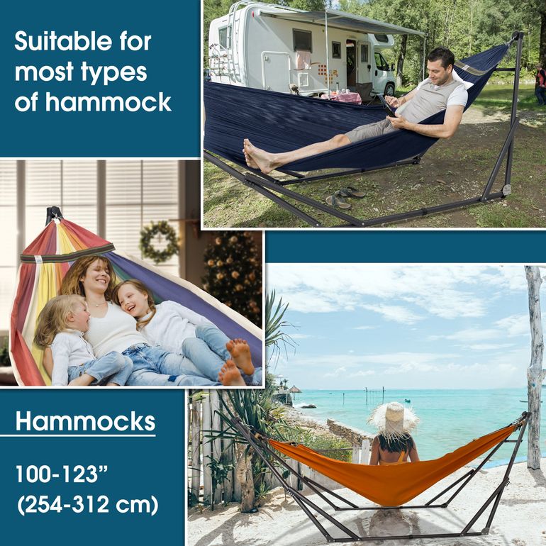 Tranquillo Original Collapsible Hammock with Stand, Aegean