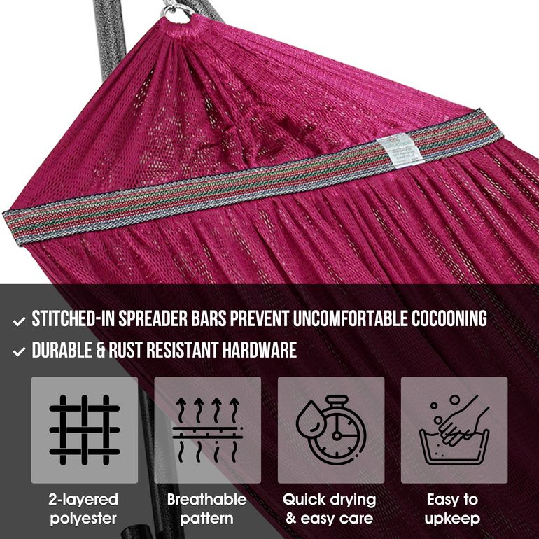 Tranquillo Universal Hammock with Stand, Red