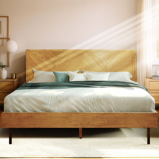 Acacia Alander Bed Frame with Headboard