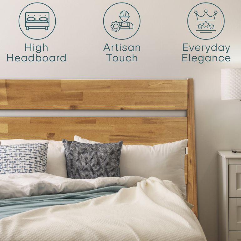 Acacia Emery Bedframe with headboard
