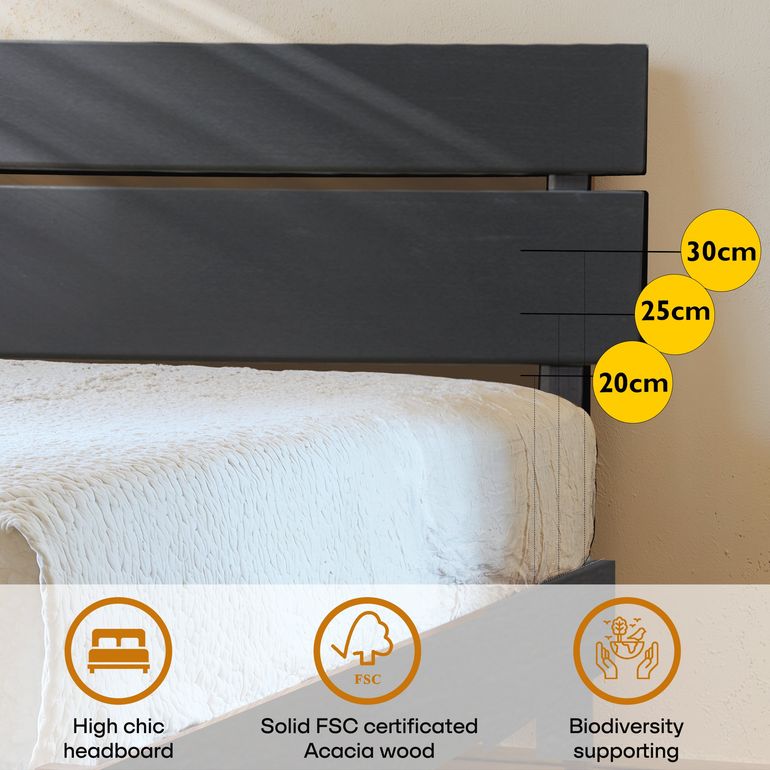 Acacia Aurora Bed Frame with Headboard