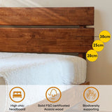 Acacia Aurora Bed Frame with Headboard