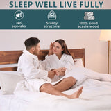 Acacia Emery Bedframe with headboard