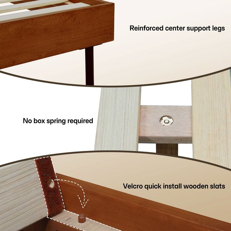 Acacia Alander Bed Frame with Headboard