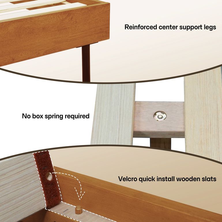 Acacia Alander Bed Frame with Headboard