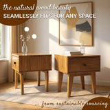 Acacia Sofia Nightstand with drawer