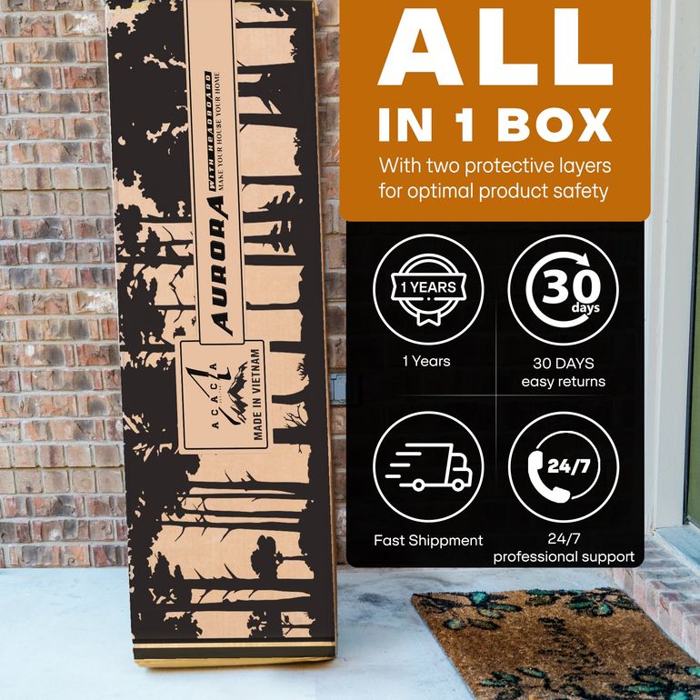 Acacia Aurora Bed Frame with Headboard