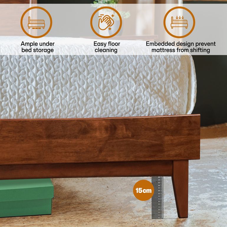 Acacia Aurora Bed Frame with Headboard