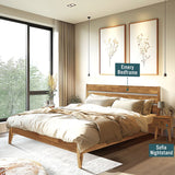 Acacia Emery Bedframe with headboard