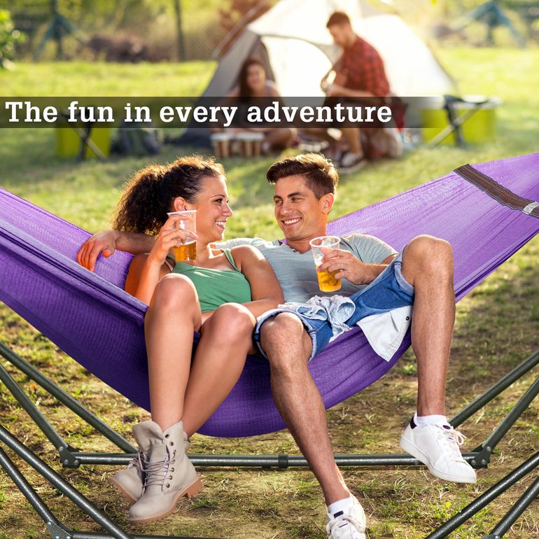 Tranquillo Universal Hammock with Stand, Purple