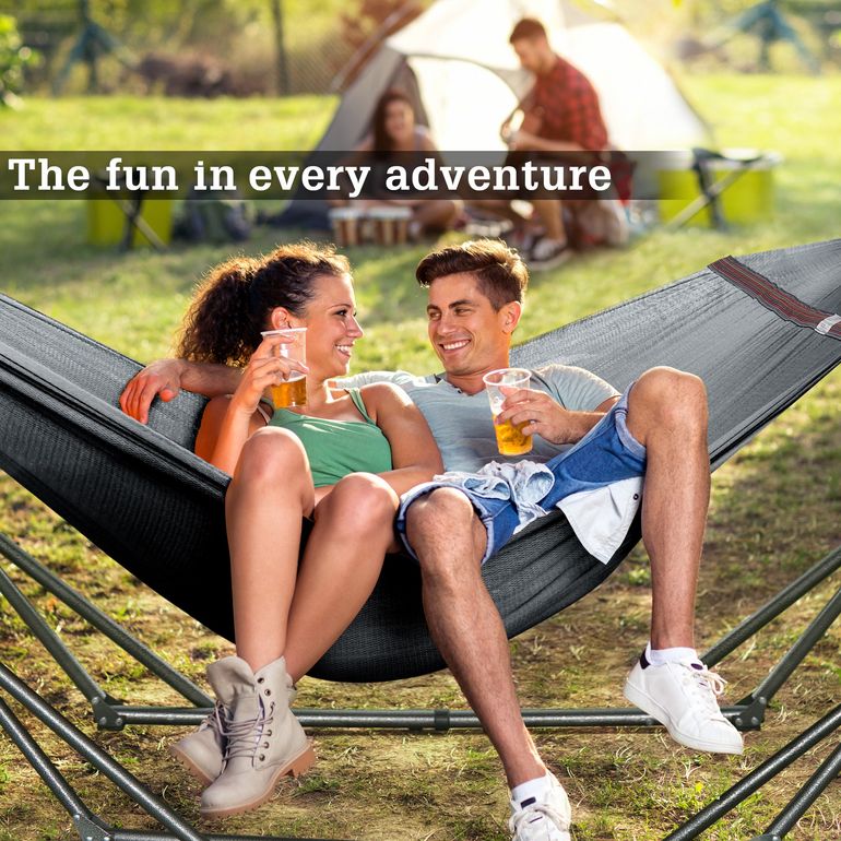 Tranquillo Universal Hammock with Stand, Black