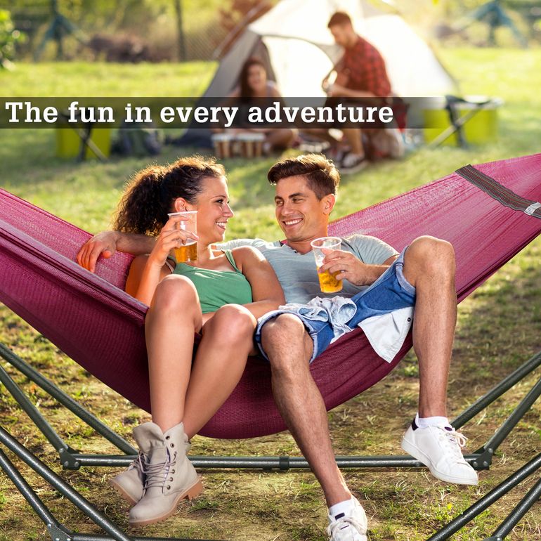 Tranquillo Universal Hammock with Stand, Red