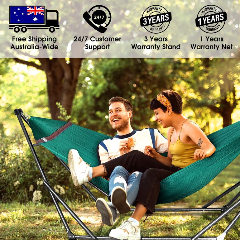 Tranquillo Original Collapsible Hammock with Stand, Peacock