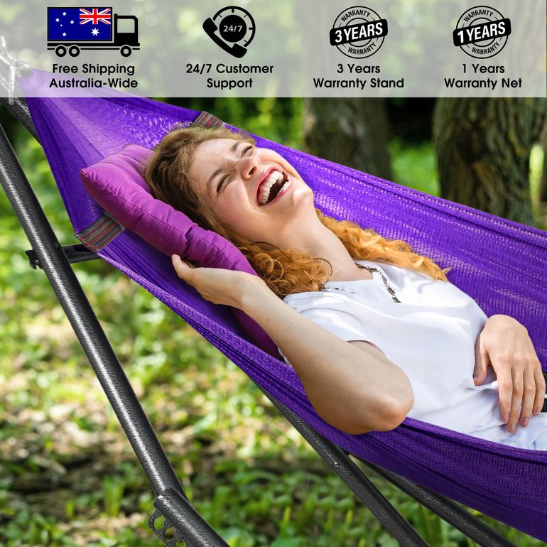Tranquillo Universal Hammock with Stand, Purple
